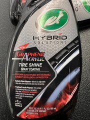 2x Hybrid Solutions Tire Shine Graphene Acrylic Turtle Wax Spray Coating 23 Oz