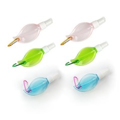 NentMent 6 Pack Small Spray Bottles with Carabiner Clip 2oz Random Color