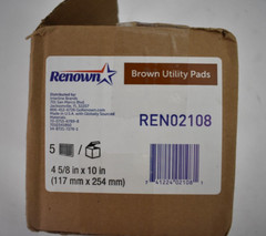 Renown Brown Utility Scratch Pads 4-5/8″ x 10″ 5 Pack Cleaning REN02108
