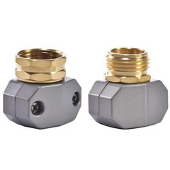 Sanpaint Garden Hose Repair Female Coupling+Male Coupling(4 Pack), Brass