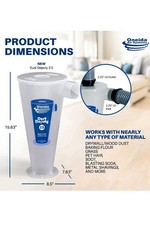 Oneida Air Systems Dust Deputy 2.5 DIY Cyclone Separator, Accessory Only, Clear.
