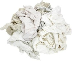 Select Quality Cleaning T-Shirt Cloth Rags, Lint Free, White, 3 lb Bag Cotton
