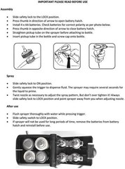 Battery Sprayer for Use with Premium Fabric Protector+Stain Resistant Spray 13z