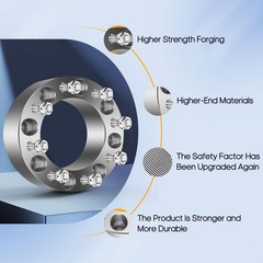 8×6.5 3in Forged Wheel Spacers 8Lug 14×1.5 Studs 126.15mm Hub 2PCS 2500 3500