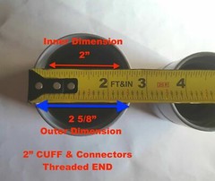 Carpet Cleaning Vacuum Hose Connector 2″ Threaded x 2″ Threaded Female