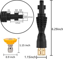 PWACCS Pressure Washer Gun Adapter Kit – Power Fittings with Black