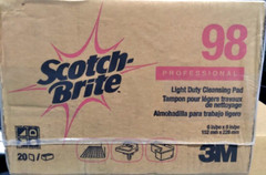 3M 98 Scotch Brite Scouring Pad White 6″ x 9″ (152 x 228mm) 4 Pads Trboxtapes