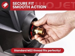WOJET Pressure Washer Adapter, M22 15mm Female Thread to 14mm Male Gold