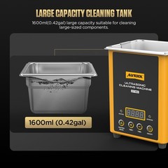 Ultrasonic Cleaning Machine Cleaner For Car Fuel Injector Jewelry W/ 1600ml Tank
