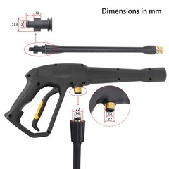 High Pressure 17.95 x 9.09 x 1.85 inches, B – Gun With 1 Spray Tip 1900 Psi