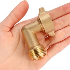 Sanpaint 2 Pack Garden Hose Elbow Connector 90 Degree, 3/4″ 3/4 inch, Brass