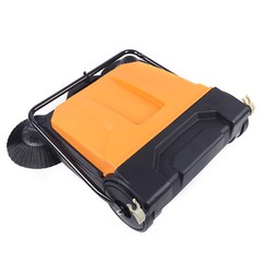 26 Inch Twin Walk-Behind Hand-Push Sweeper 680mm Width 15L Capacity