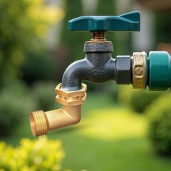 Garden Hose Elbow Connector 90 Degree Brass 3/4 inches, Golden
