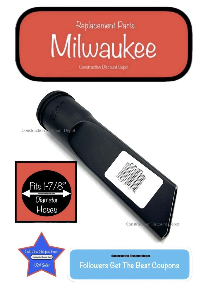 Milwaukee 1 7/8” Replacement Crevice Tool 1-7/8 in. Shop Vacuum