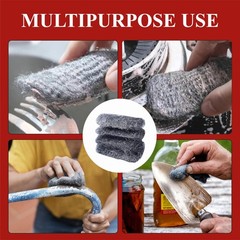 Steel Wool # 3 – Extra Coarse – 16 Pads Multi-use for Tough Cleaning, Paint a…