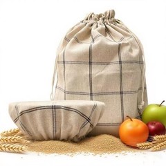 Duthcbw XL Linen Bread Bag for Homemade Sourdough with Large, 1+Cover