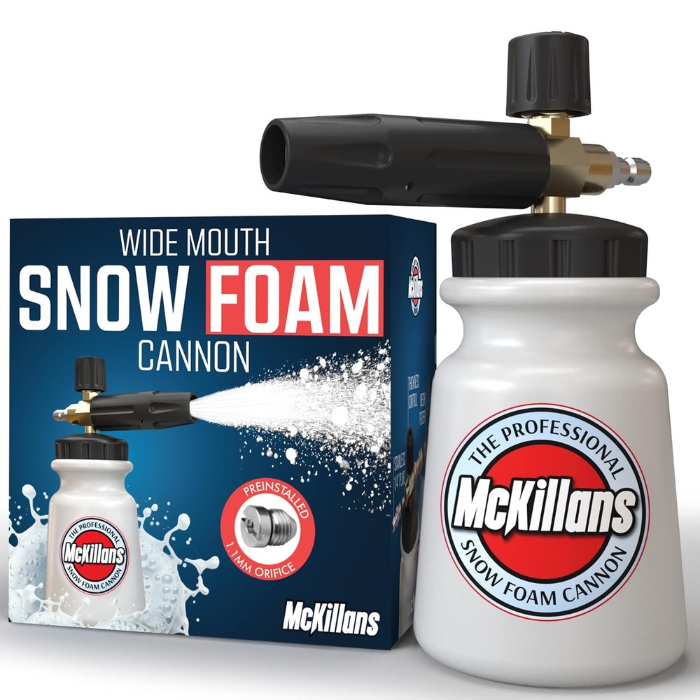McKillans Foam Cannon for Pressure Washer (Wide Wide Mouth Bottle, Brass