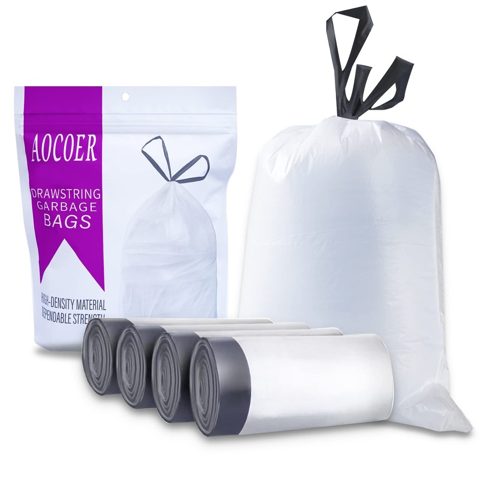 8 Gallon Drawstring Trash Bag, Small Garbage Bags, 45 Count