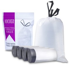 8 Gallon Drawstring Trash Bag, Small Garbage Bags, 45 Count