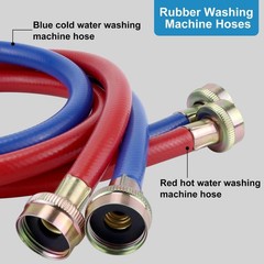 Washer Hose 12 Ft/12FT Rubber Washing Machine Hoses,Washer and Dryer Hose 3/4…