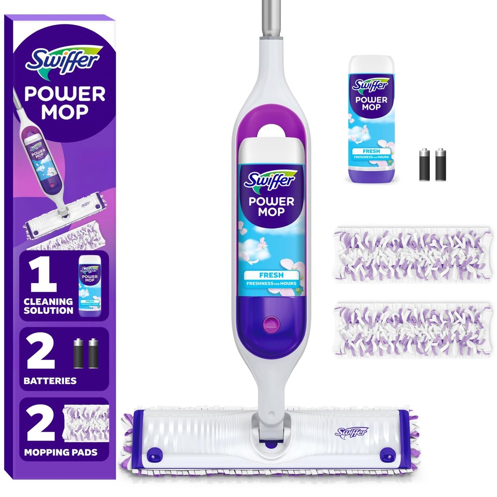 Swiffer PowerMop Multi-Surface Mop Kit for Floor 1 Kit, Purple and White