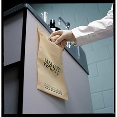 Biohazard Bags, 0.5 Gal., White, Pk100, Mbwb142325