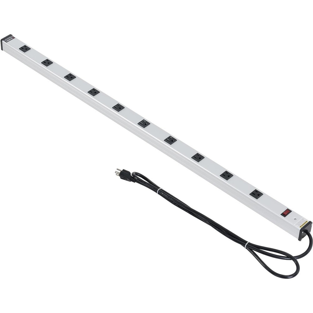48″ 10 Outlet Aluminum Power Strip with 6-ft Cord ETL/cETL