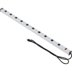 48″ 10 Outlet Aluminum Power Strip with 6-ft Cord ETL/cETL