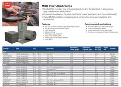 Brady Mro15-Dp Sorbents, 24 Gal (Us), 15 In X 150 Ft, Universal, Gray, FREE SHIP