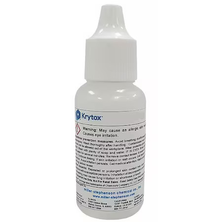 Krytox Labgpl106 Lubricant, 0.5 Oz., Dropper Bottle, Pfpe, Colorless