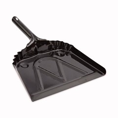 Boardwalk 4212 12 x 14 Steel Dust Pan with 5 in. Handle – Black (12/Carton) New