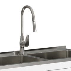 Darwin 46-inch Utility Sink & Cabinet in Pure White