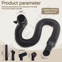 14-37-0105 18V Wet/Dry Vac Hose Assembly with Universal Attachments Adapter Kit