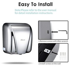 Automatic Commercial Hand Dryers for Bathrooms Commercial 1800W Heavy Duty St…