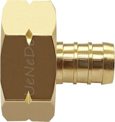 2PCS Brass 1/2″ PEX Barb to 3/4″ GHT Female Garden Hose End Connector