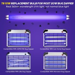 Qualirey 4 Pack Bug Zapper Replacement Light Bulbs 10W for 20W Indoor Bug…