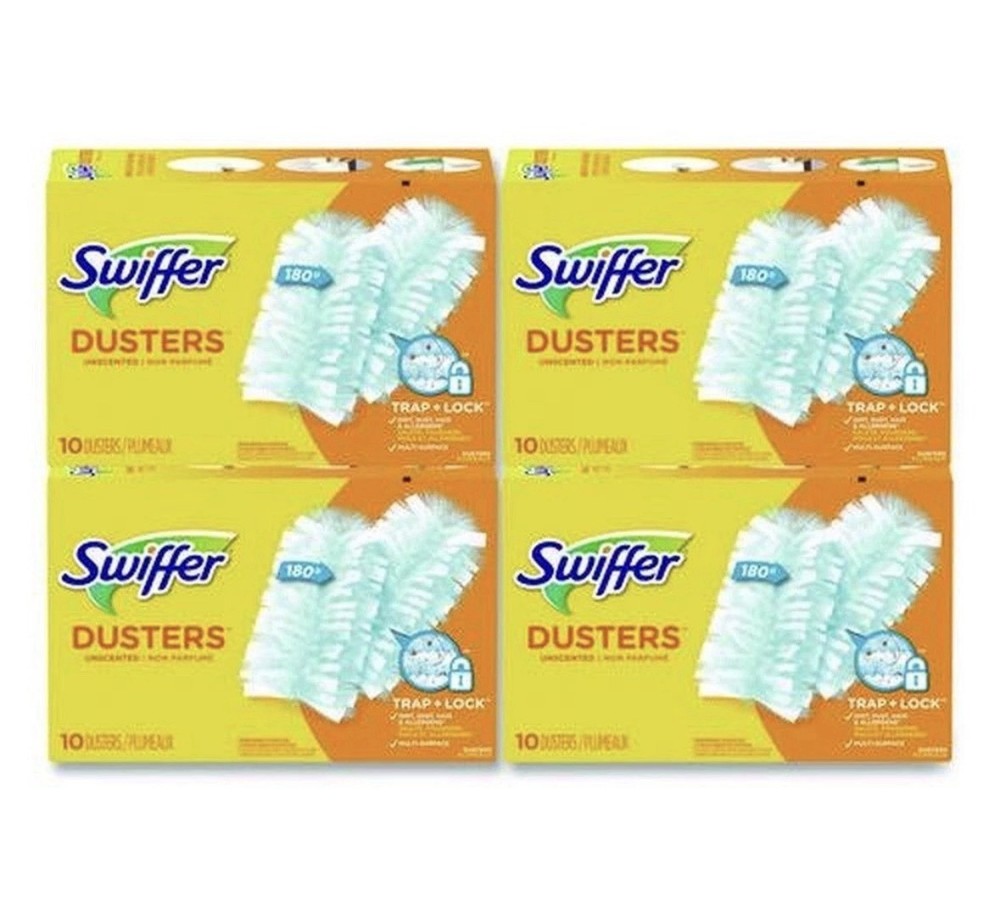 (PACK OF 4) Swiffer 21459CT Dusters Unscented Cleaner Refills – Light Blue