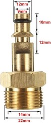 2Pcs Gold M22 Adapter High Pressure Washer Hose Pipe Quick…