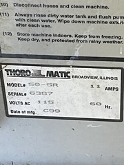 Thoro-Matic Carpet Cleaner Extractor Model 50-5R – Read Description