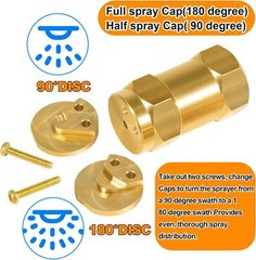 6540-1 Boomless Spray Nozzle 1/2″ FPT #5 Orifices 90°&180° Caps 2.0 GPM @ 40 PSI