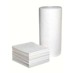Spilfyter Z-97 Sorbent Roll, 58 Gal, 32 In X 150 Ft, Oil, White, Polypropylene