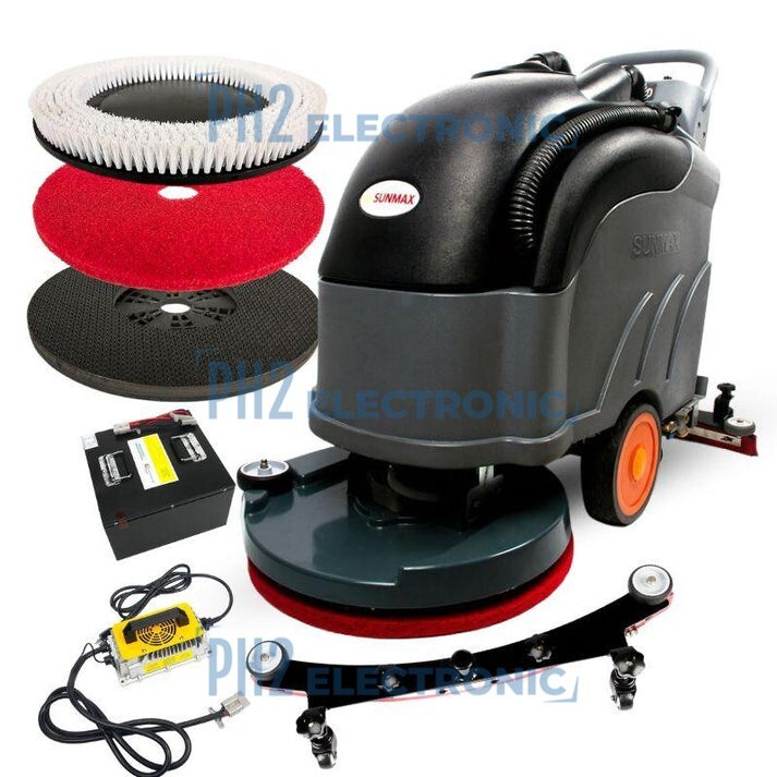 SUNMAX RT50D+ 22″ Self Propelled Automatic Floor Scrubber Dryer Lithium Battery