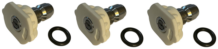 3PK Pressure Washer 1/4 QC Nozzle Tips, 40°, White, 3.5 GPM (6 Month Warranty)