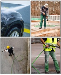 25ft 3/8″ Pressure Washer Hose Green Super Flexible Kink Free Extension 3600psi