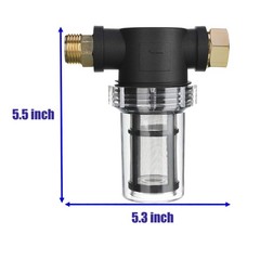 M MINGLE Garden Hose Filter for Pressure Washer inlet Water, 1 pcs, Black