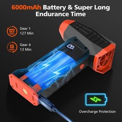 Electric Compressed Air Duster, 110000RPM Cordless Portable Air Blower Mini P…