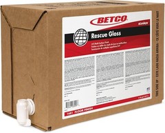 Betco Rescue Gloss Floor Finish, 5 gallon box, Clear, Unscented,
