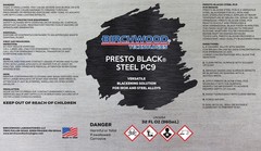 Blackening Solution PC9 Black for Iron Steel Alloys 1Quart