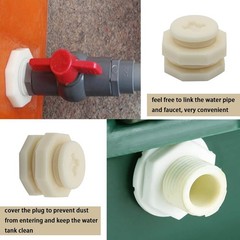 ANPTGHT 1″ Female ABS Bulkhead Fitting, Plastic Water Tank 1 Inch, Beige