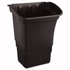 Rubbermaid Commercial 335388BLA 8 gal Rectangle Cart Refuse Utility Bin -BLK New